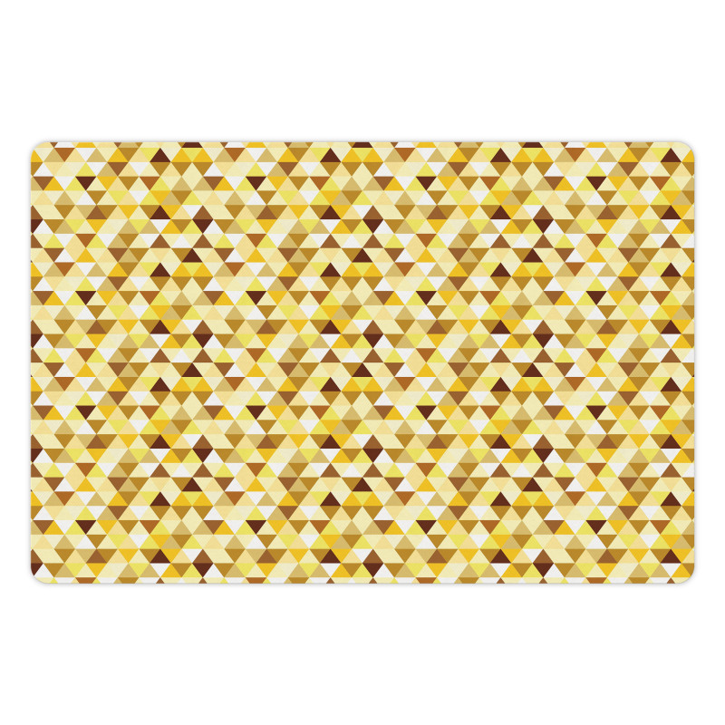 Funky Vivid Triangles Pet Mat