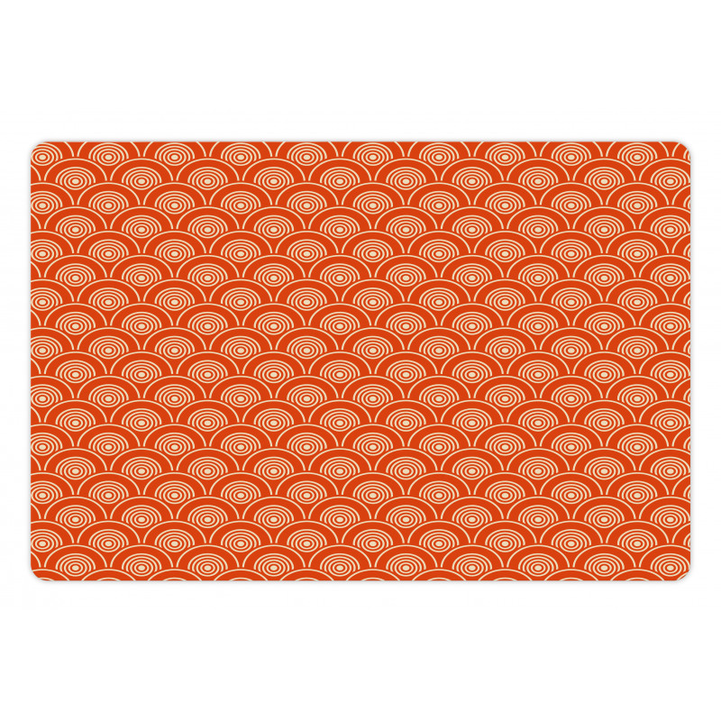 Kimono Motifs Pattern Pet Mat