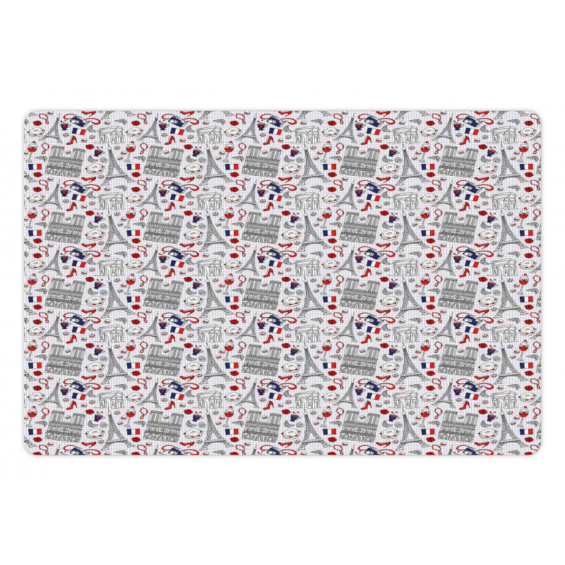 French Travel Pattern Pet Mat