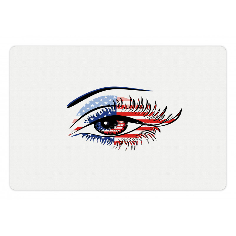 USA Flag Female Eye Pet Mat