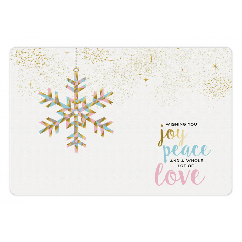 Christmas Snowflake Love Pet Mat