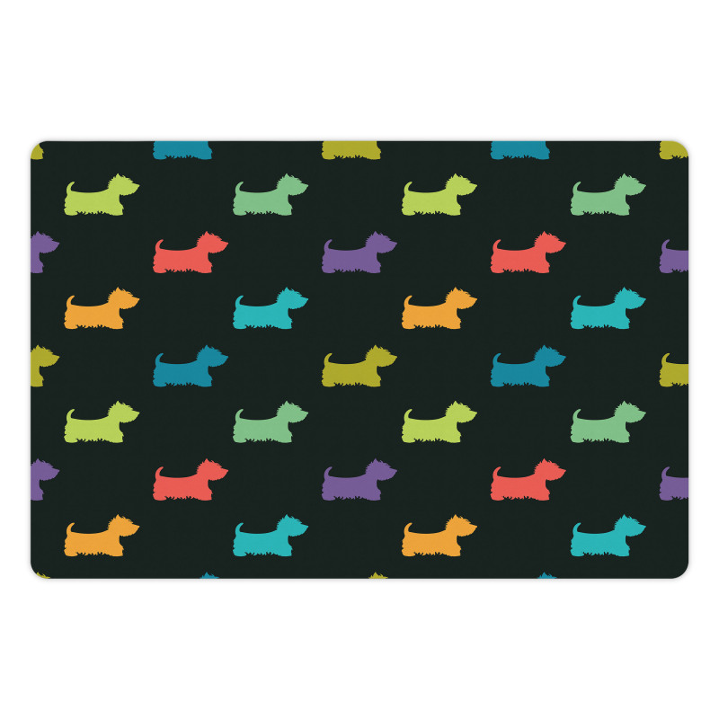 Terrier Silhouettes Pet Mat