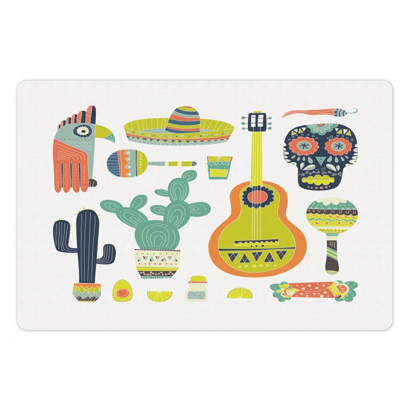 Mexican Motifs Taco Pet Mat