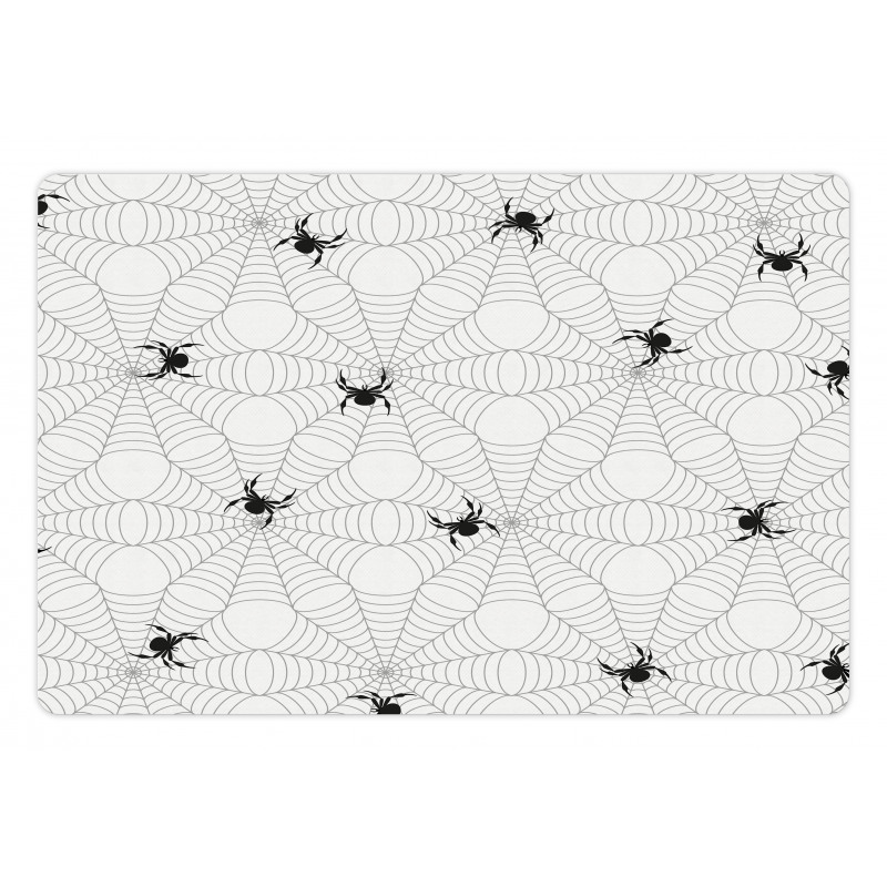Black Insect Network Pet Mat