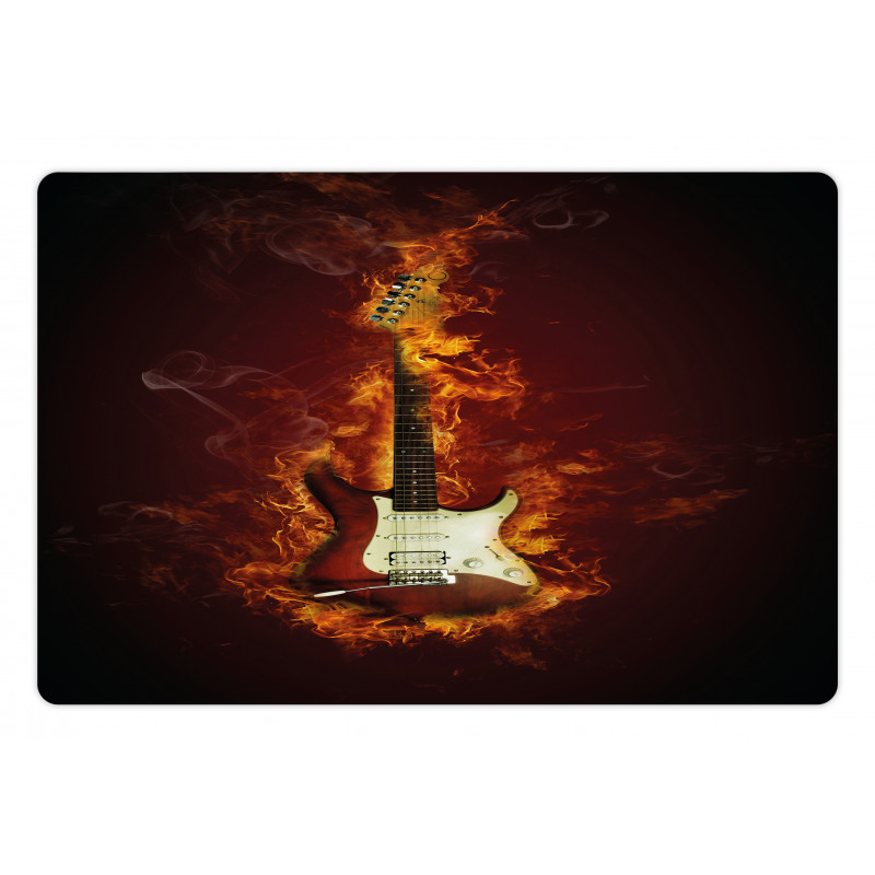 Instrument in Flames Pet Mat