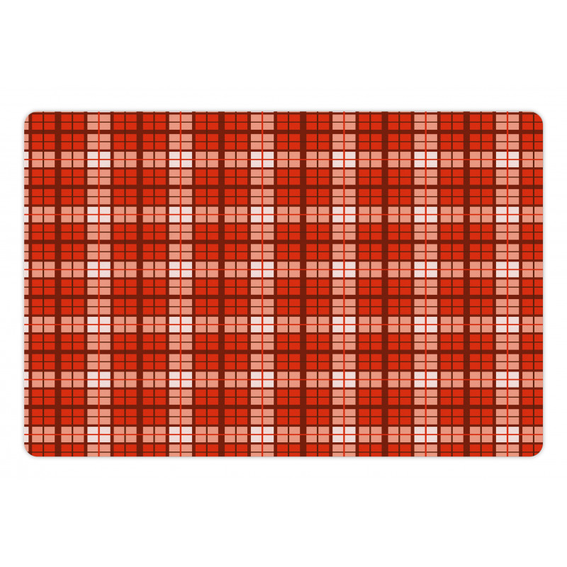 Vintage Tartan Motif Pet Mat