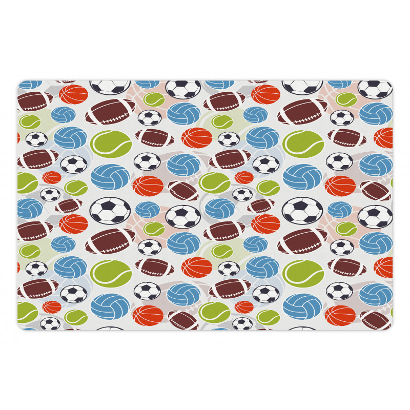 Basketball and Football Pet Mat