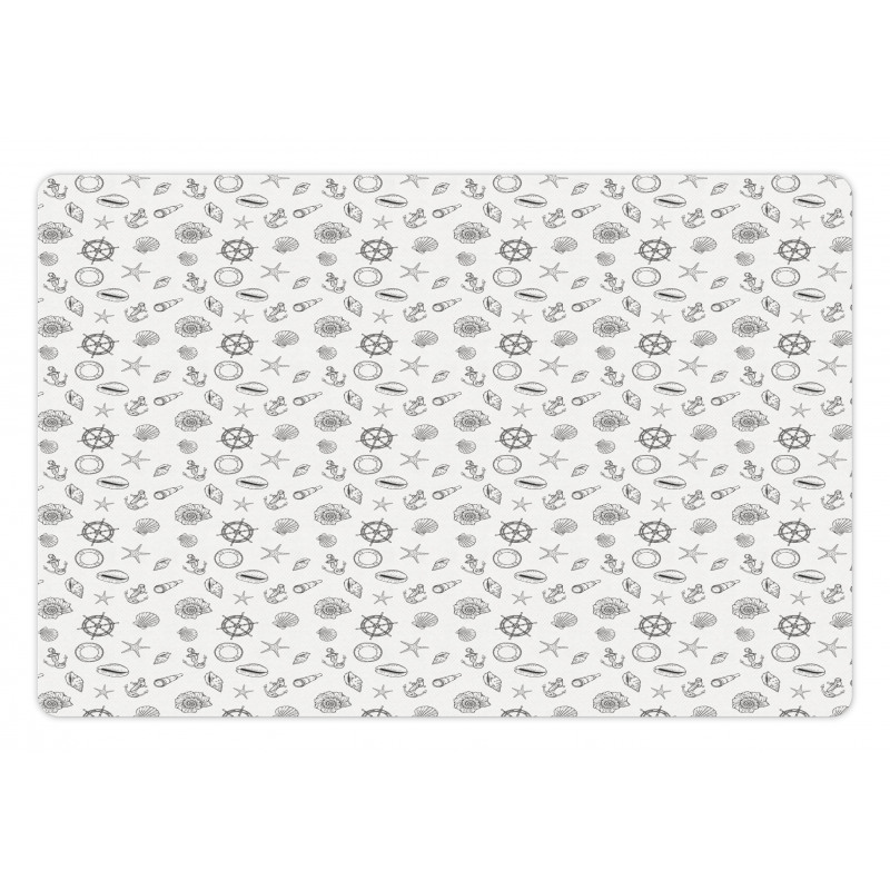 Nautical Pattern Pet Mat