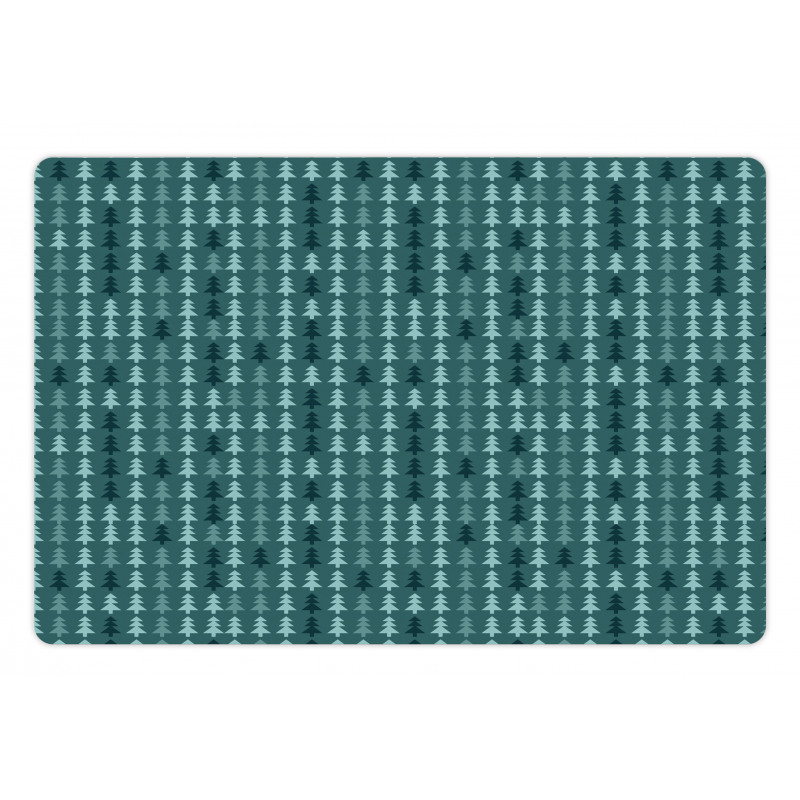 Abstract Pine Tree Xmas Pet Mat