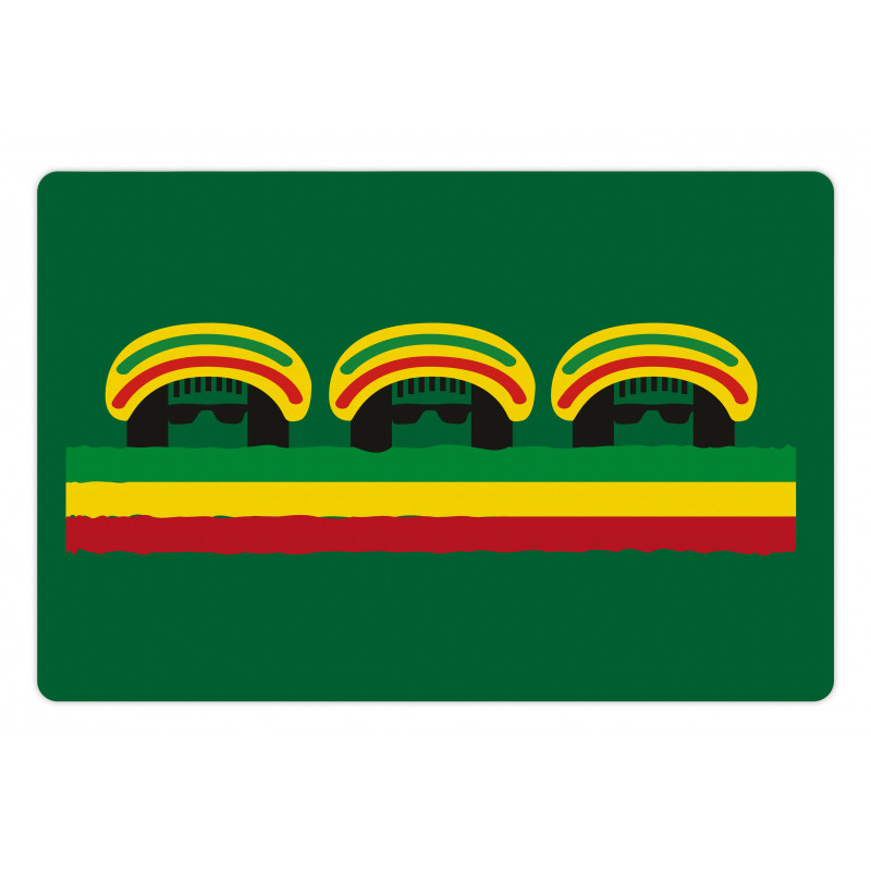 Reggae Themed Hat Pet Mat