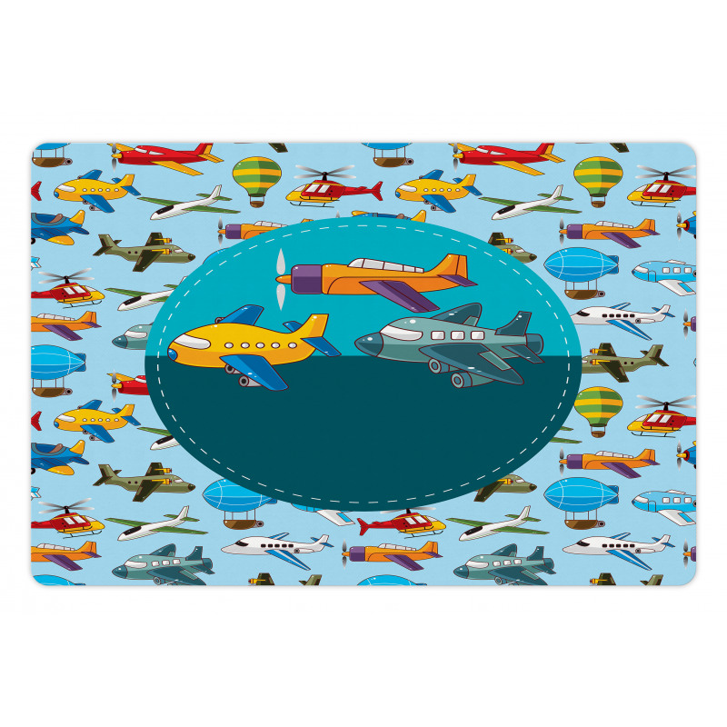 Cartoon Airplanes Pet Mat