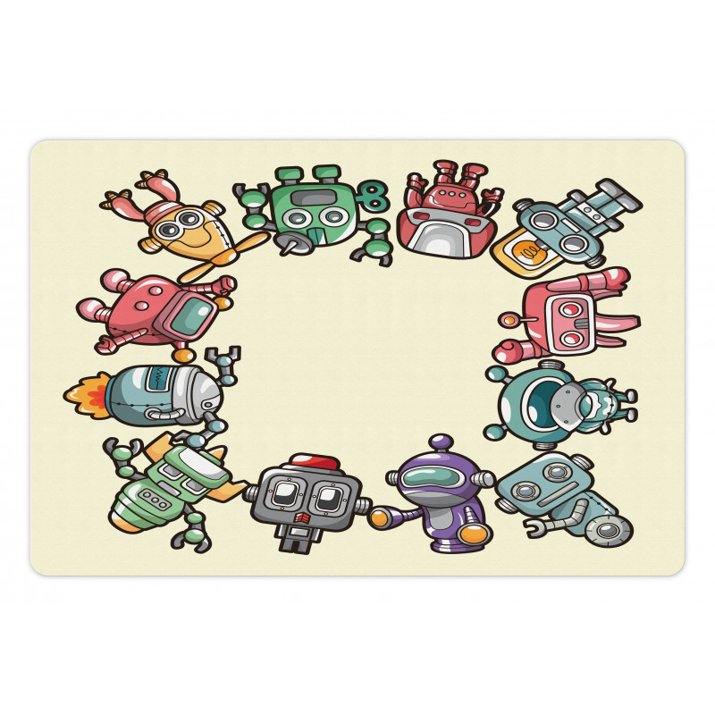 Friendly Robots Toys Pet Mat