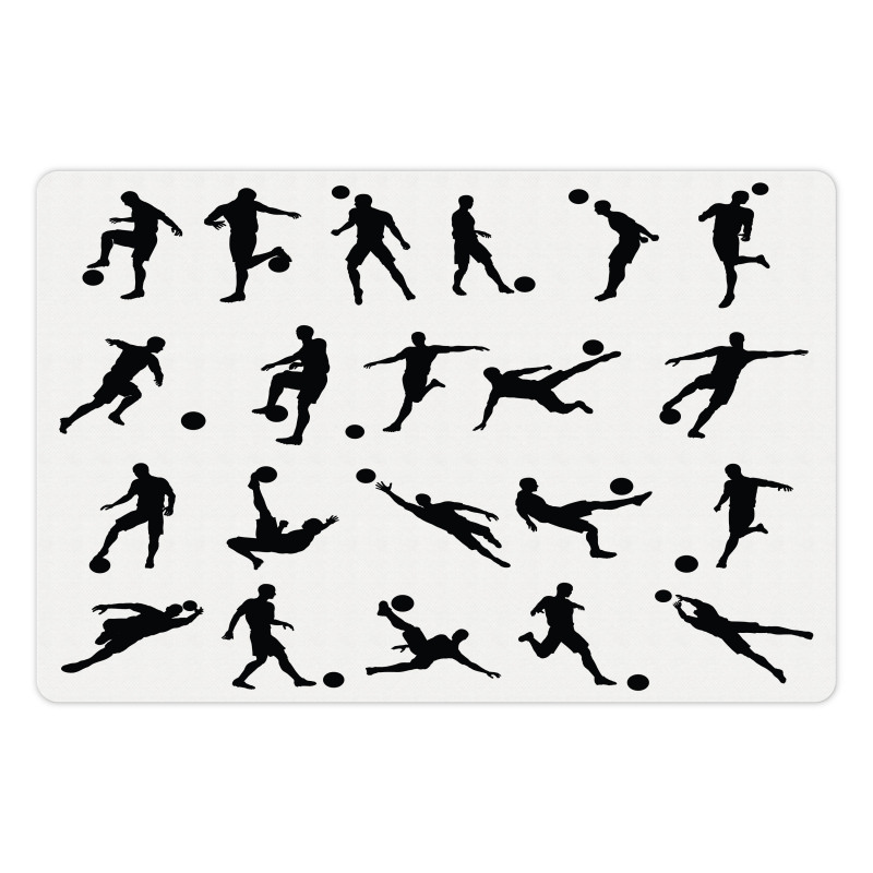 Football Silhouettes Pet Mat