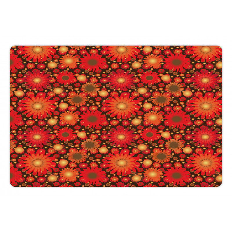 Vivid Botanical Gerbera Art Pet Mat