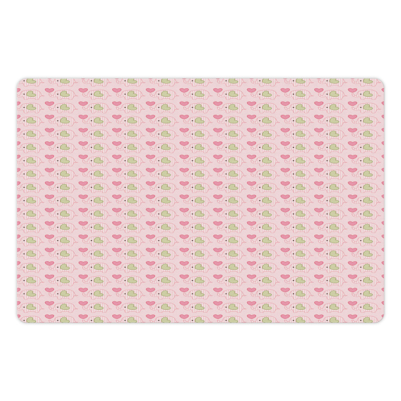 Dots Hearts Checkered Pet Mat