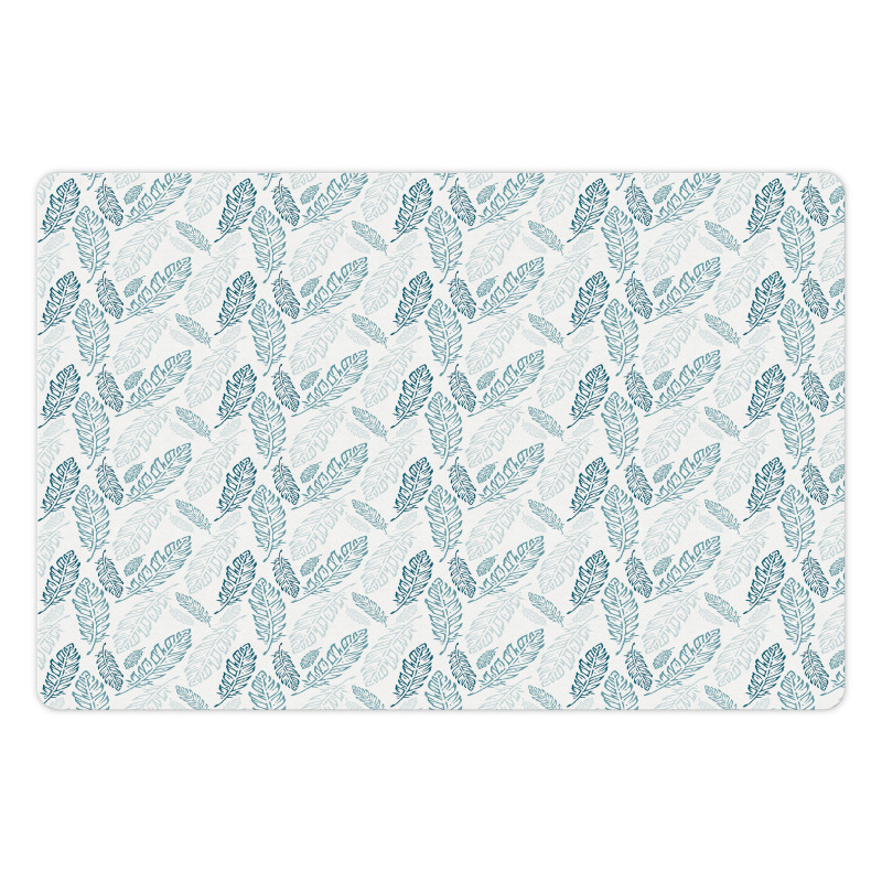 Grunge Feathers Pet Mat