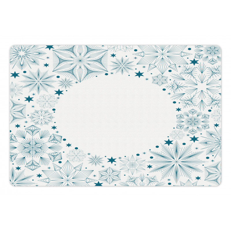 Xmas Snowflakes Pet Mat