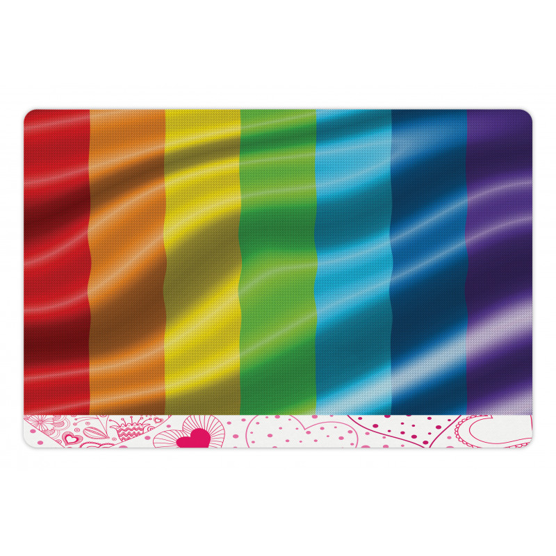 Pride Flag Inspired Design Pet Mat