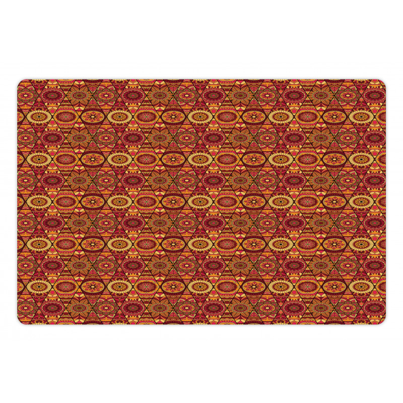 Floral Boho Geometric Pet Mat