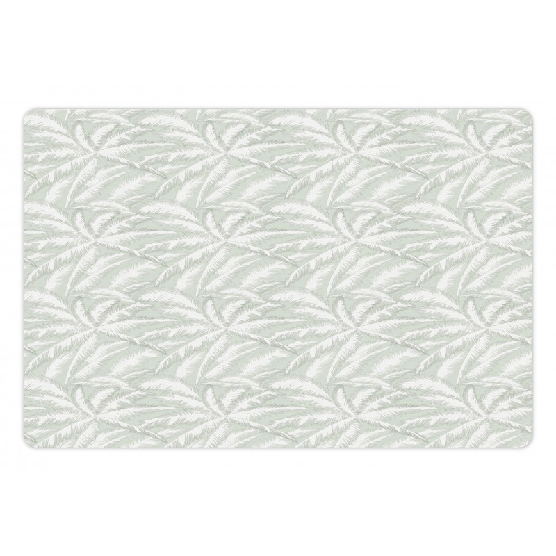 Abstract Pale Leafage Pet Mat