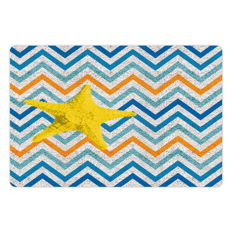 Angled Stripes Starfish Pet Mat