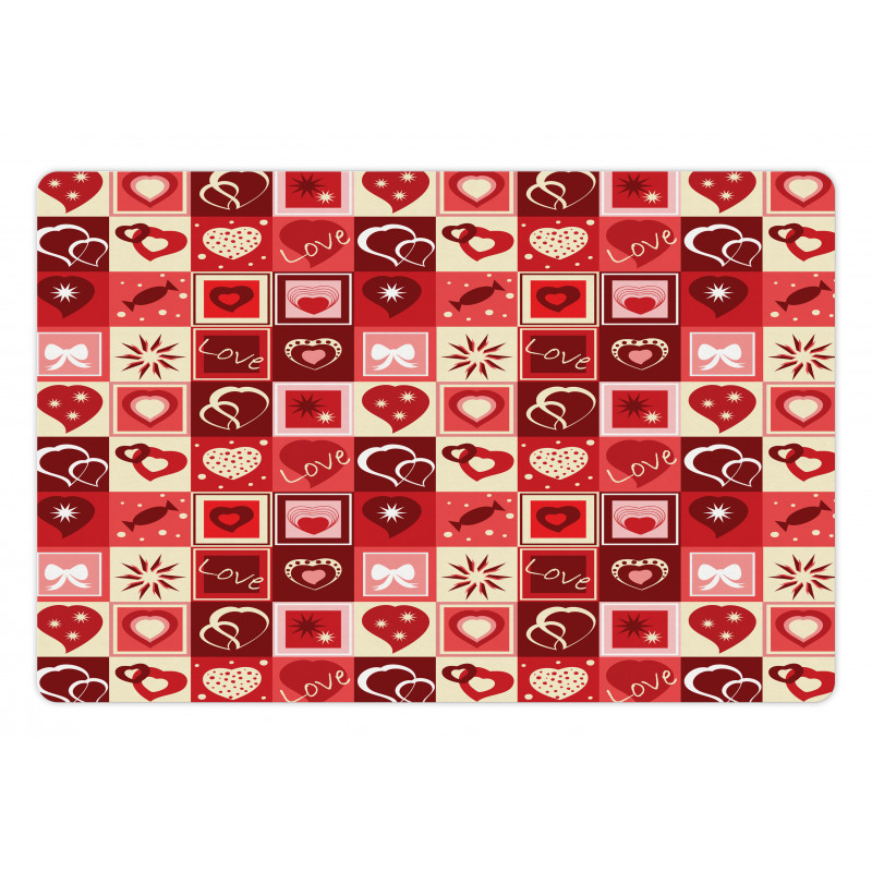 Valentines Day Theme Hearts Pet Mat
