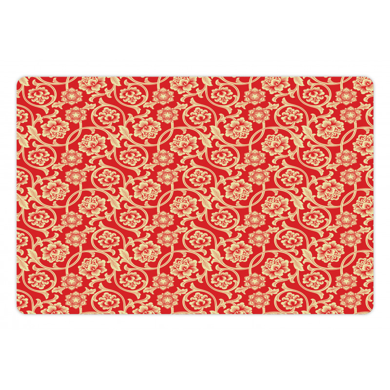 Chinese Blossoms and Curls Pet Mat