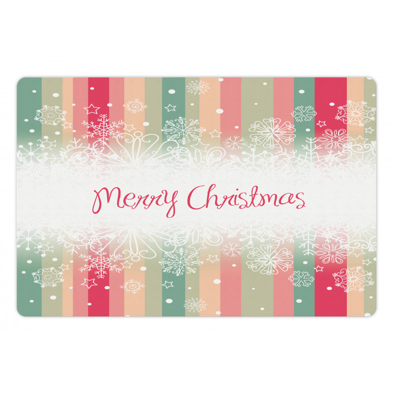 Colorful Stripes Xmas Pet Mat