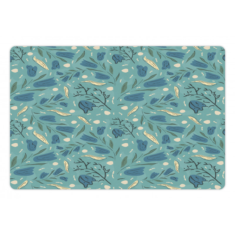 Aquarelle Floral Motif Pet Mat