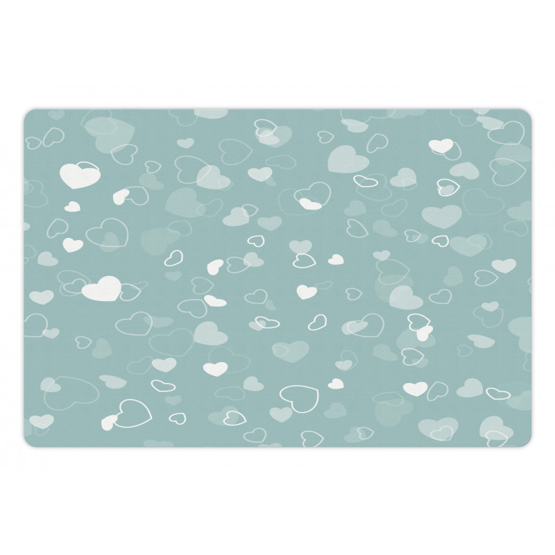 Romantic Hearts Theme Pet Mat