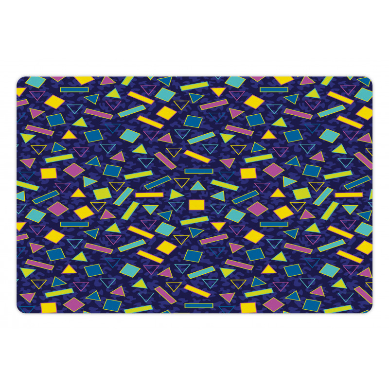 Retro 80s Memphis Fashion Pet Mat