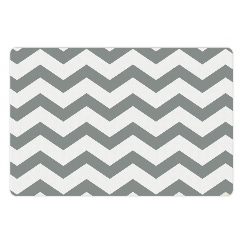 Geometrical Zigzag Stripes Pet Mat