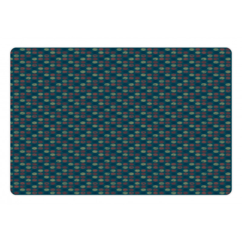 Circles and Stars Pet Mat