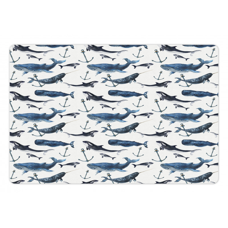Orcas and Blue Whales Pet Mat