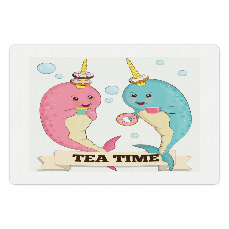 Tea Drinking Whales Pet Mat