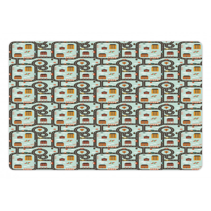 Roads Planes Pet Mat