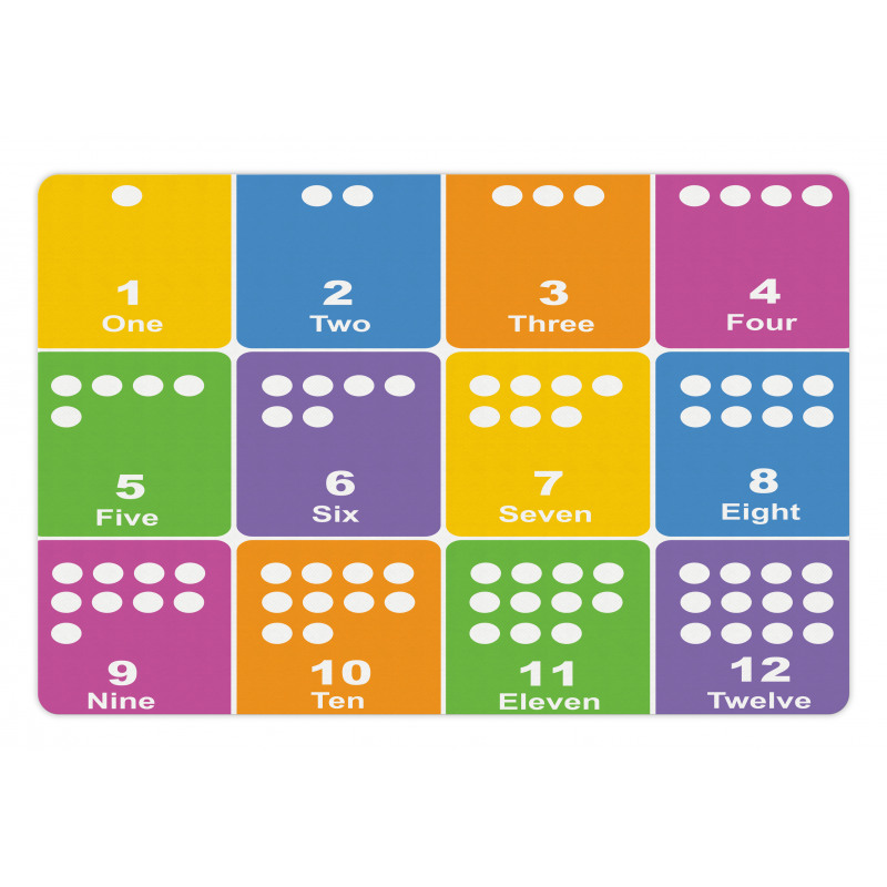 Colorful Numbers Pet Mat