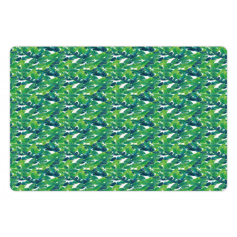 Lush Tropical Leaves Pet Mat