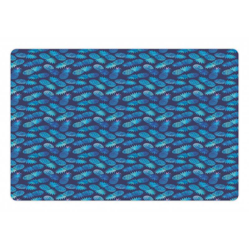 Tropical Pineapple Blue Pet Mat