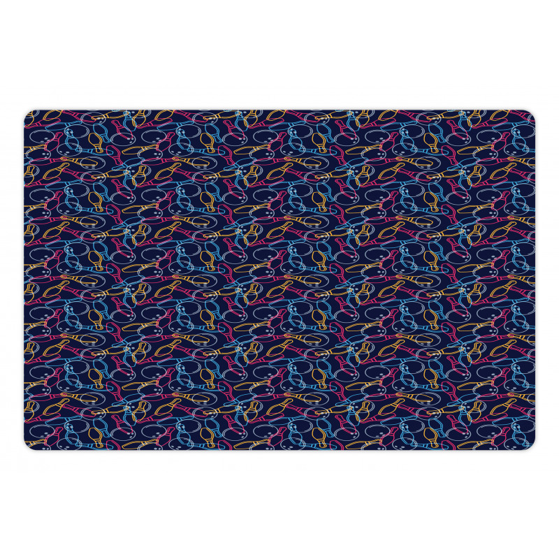 Vibrant Color Outlines Pet Mat