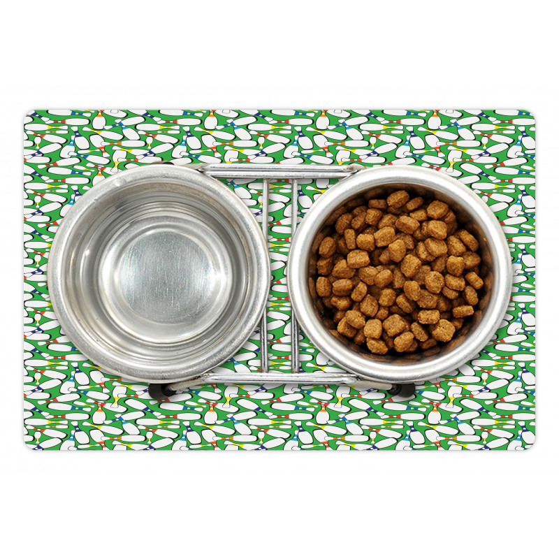 Colorful Pins on Green Pet Mat