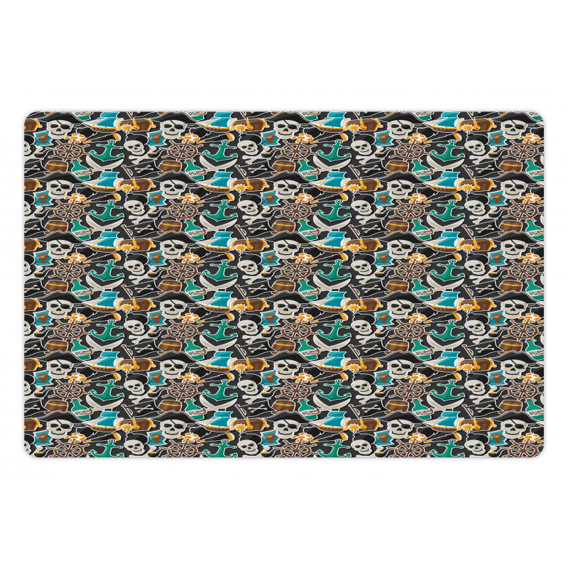 Colorful Objects Marine Pet Mat