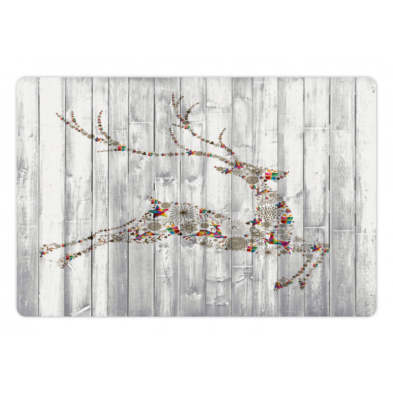 Xmas Animal Rustic Pet Mat