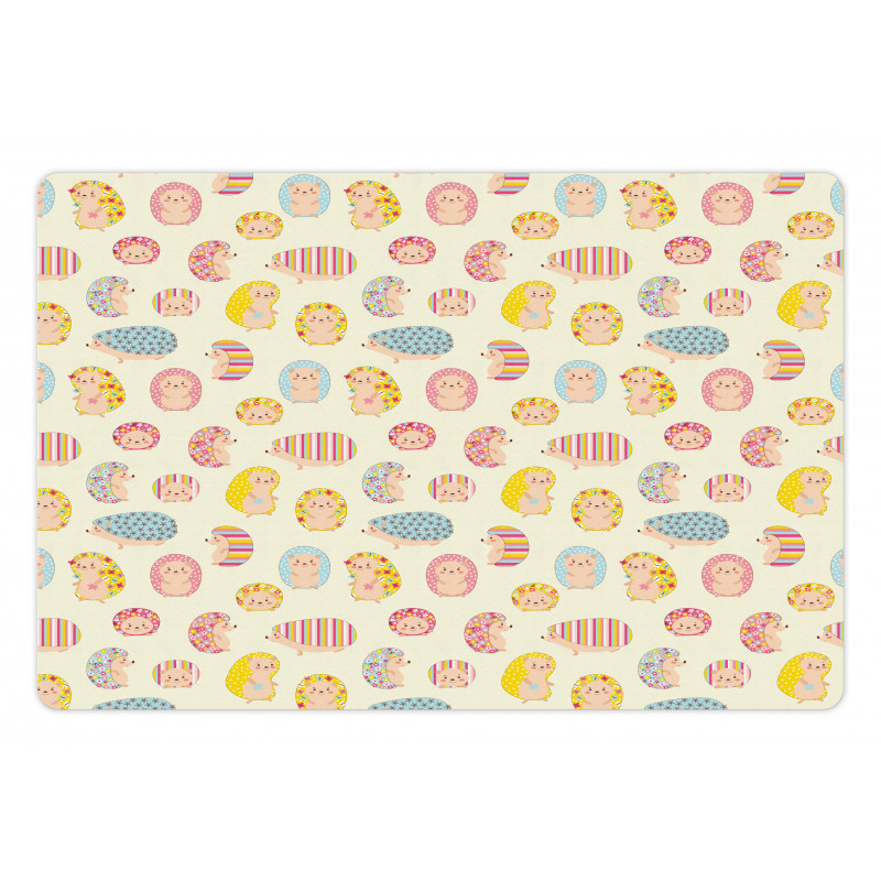 Dotted Floral Striped Pet Mat