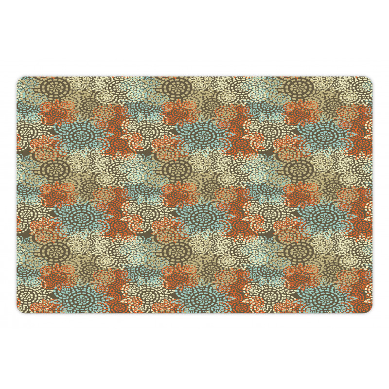 Grunge Flowers Pet Mat