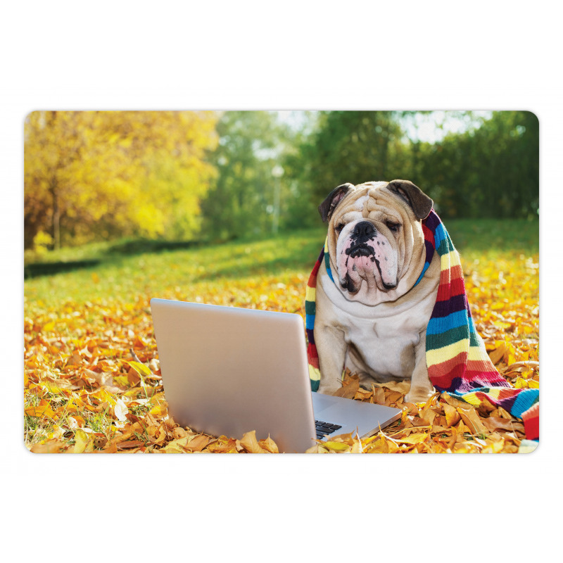 Dog in the Park Pet Mat