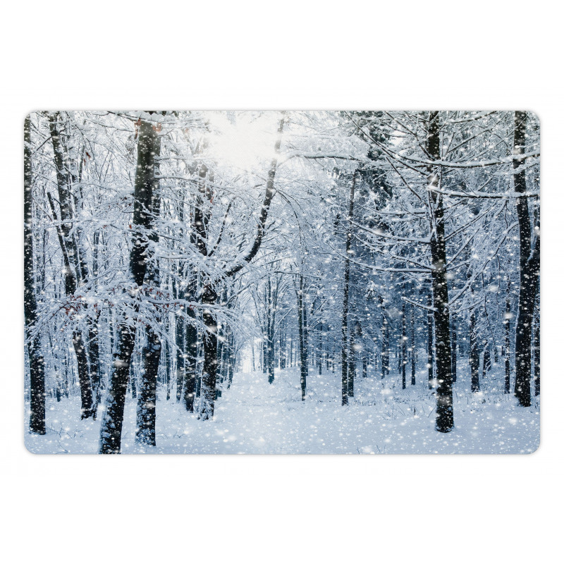 Snow Covered Forest Pet Mat