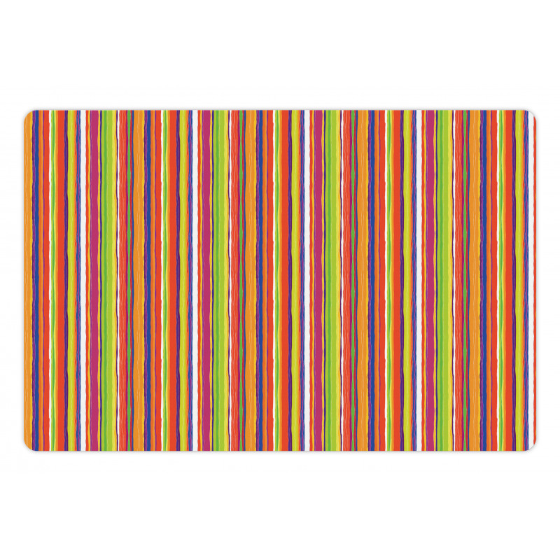 Barcode Style Lines Pet Mat