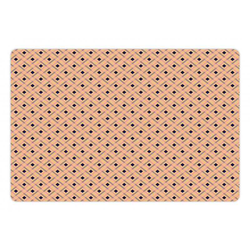 Pastel Rhombuses Lines Pet Mat