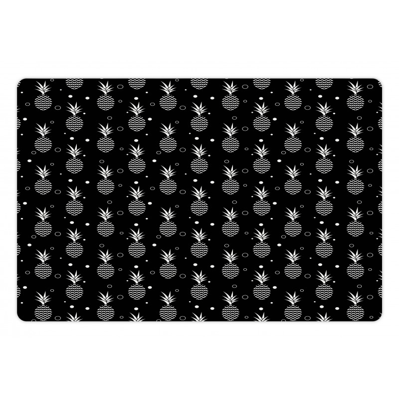 Monochrome Pineapples Pet Mat